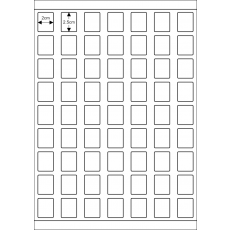 특수사이즈 청구기호 라벨용지-72칸 L500003